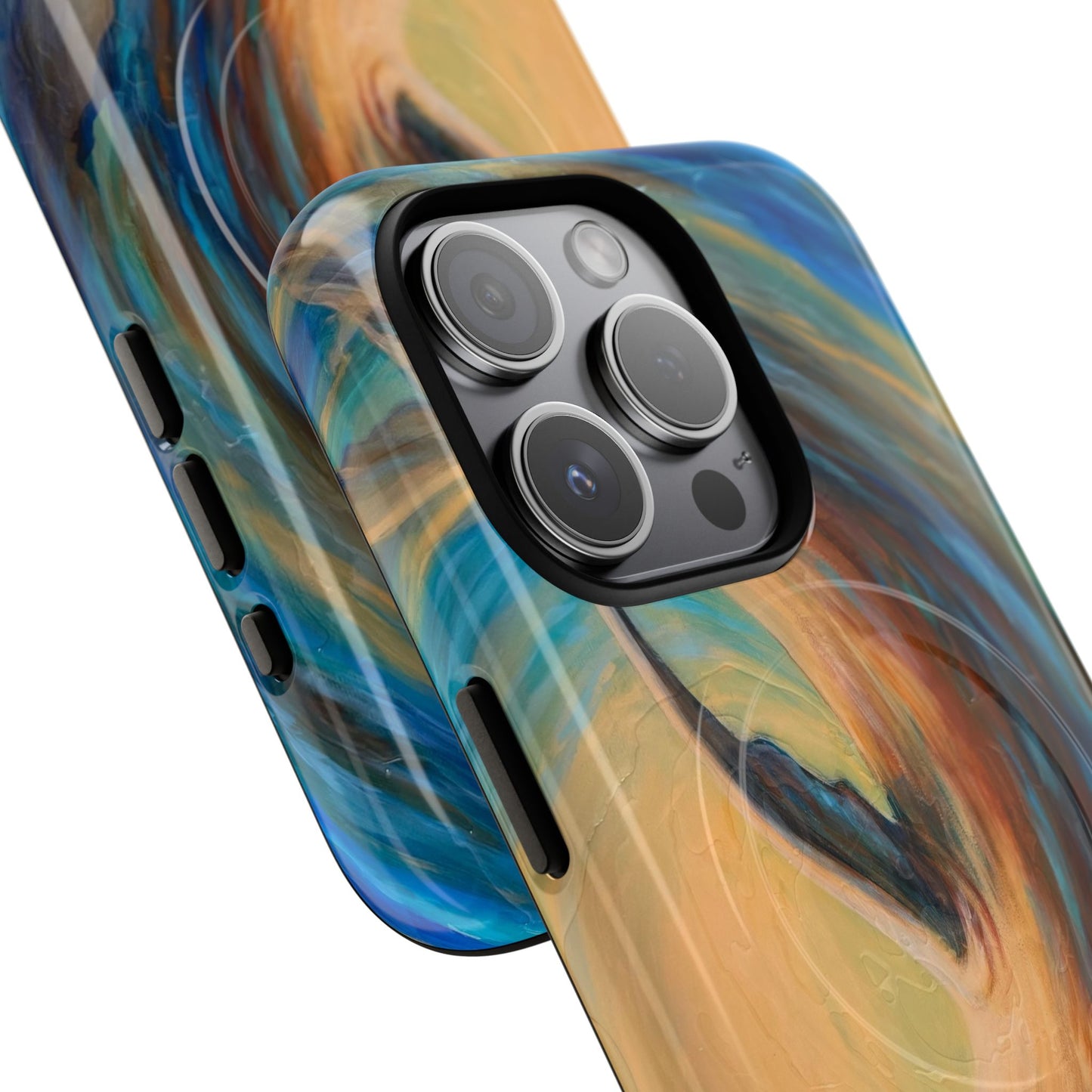 "Through Gilded Tides" Sea Lion in Wave iPhone Case Multiple Sizes| Tough Magnetic Case