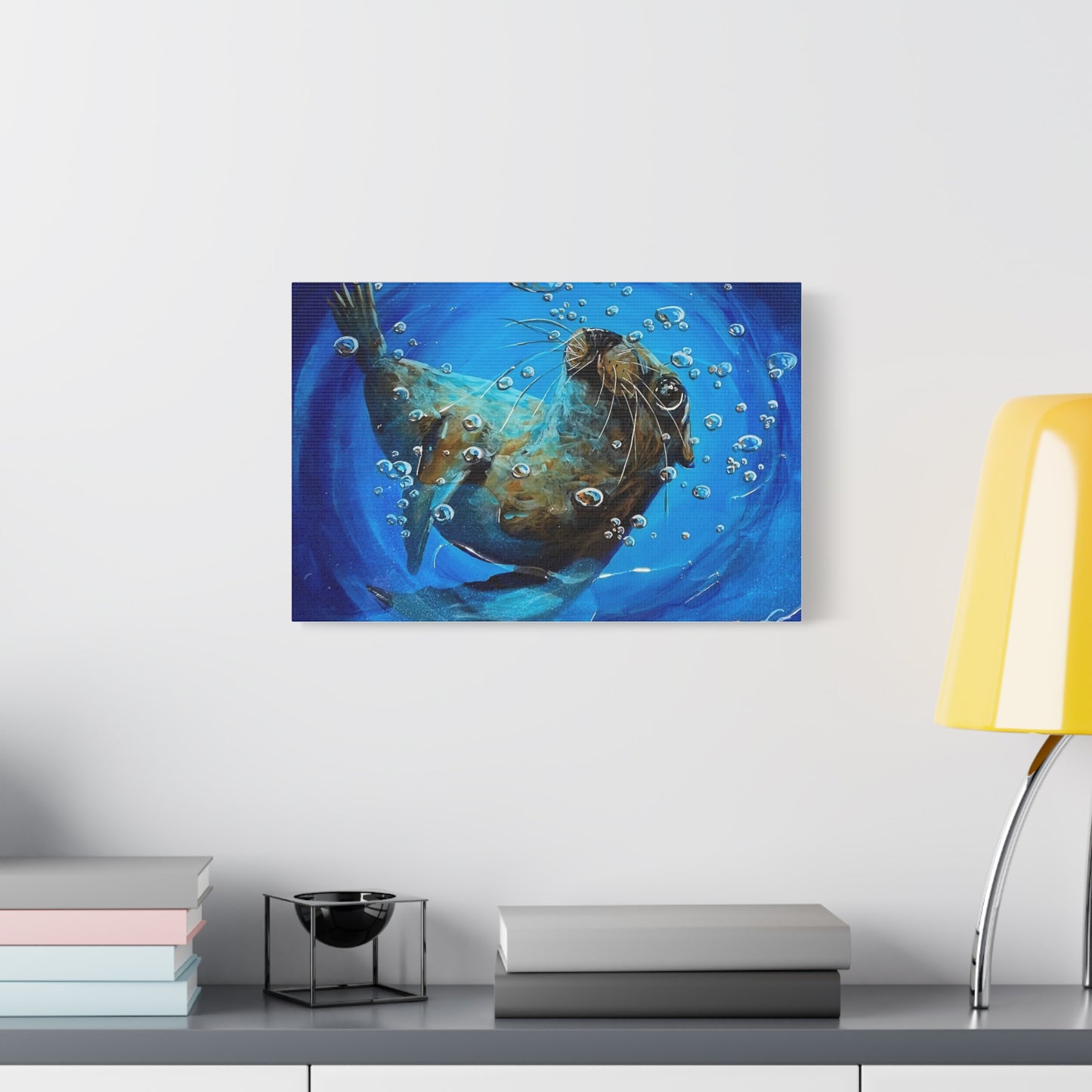 "Arthur" Playful Sea Lion Canvas | Matte Stretched Wall Art