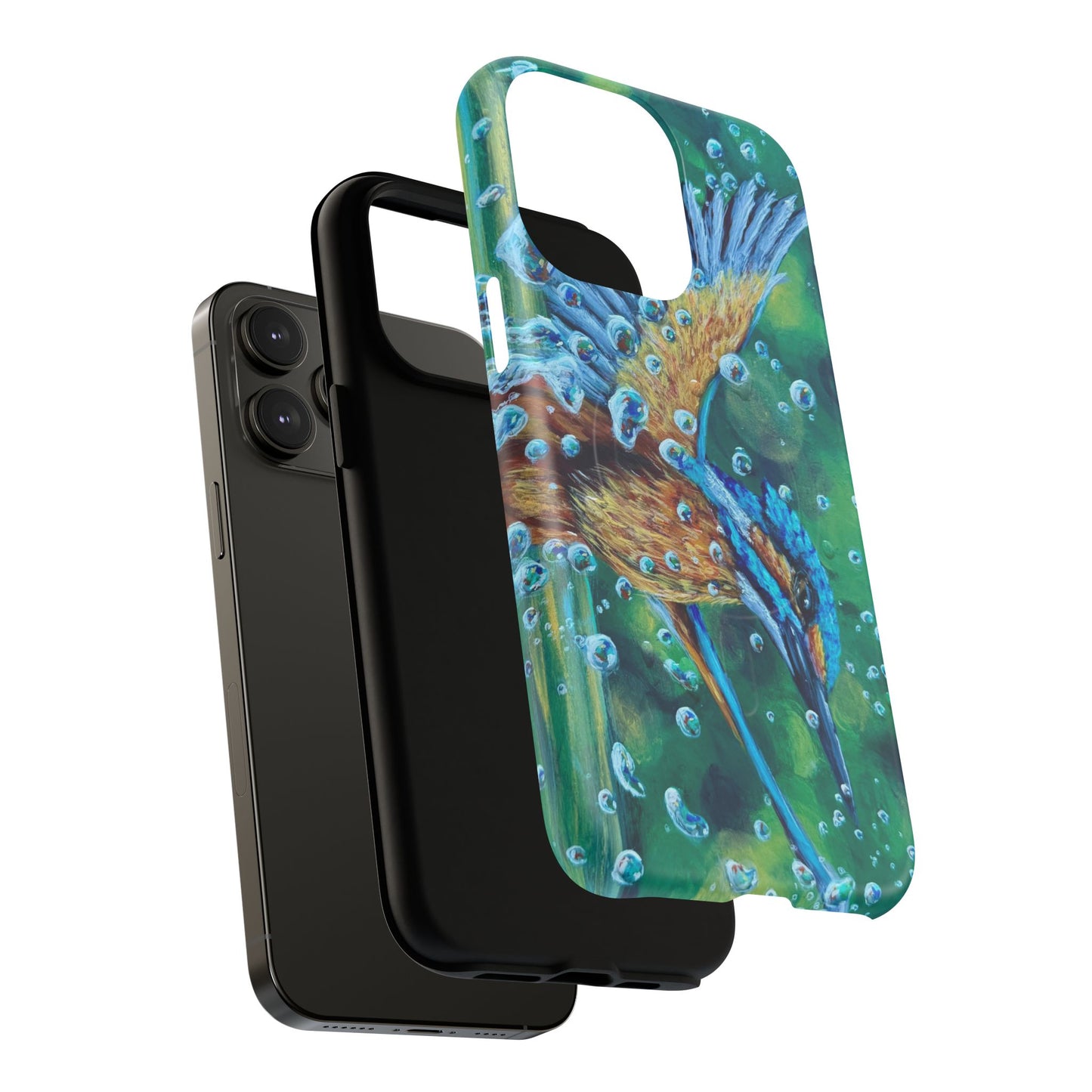 "Falling Up" Kingfisher iPhone Case Multiple Sizes — Tough Magnetic Protective iPhone Cover