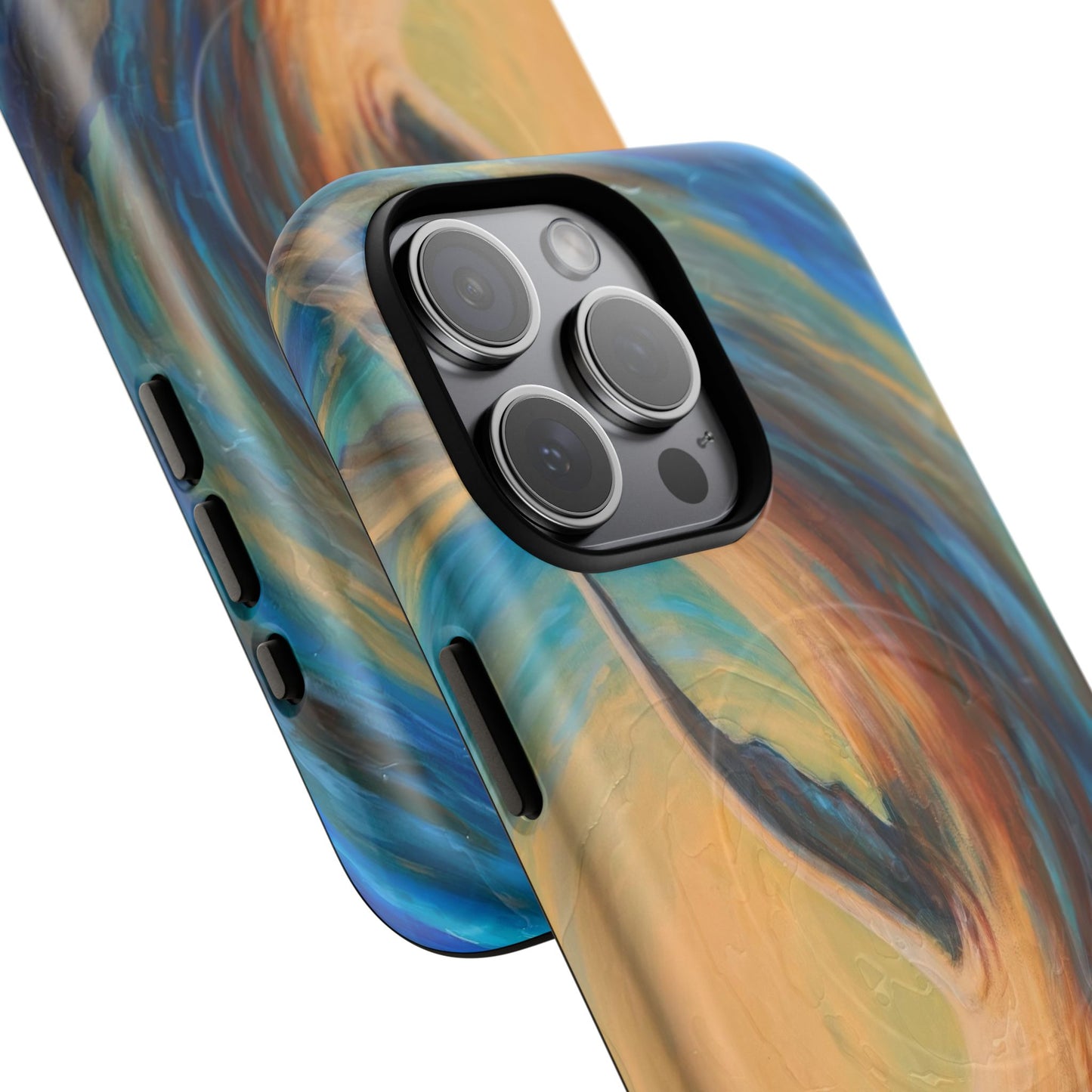 "Through Gilded Tides" Sea Lion in Wave iPhone Case Multiple Sizes| Tough Magnetic Case
