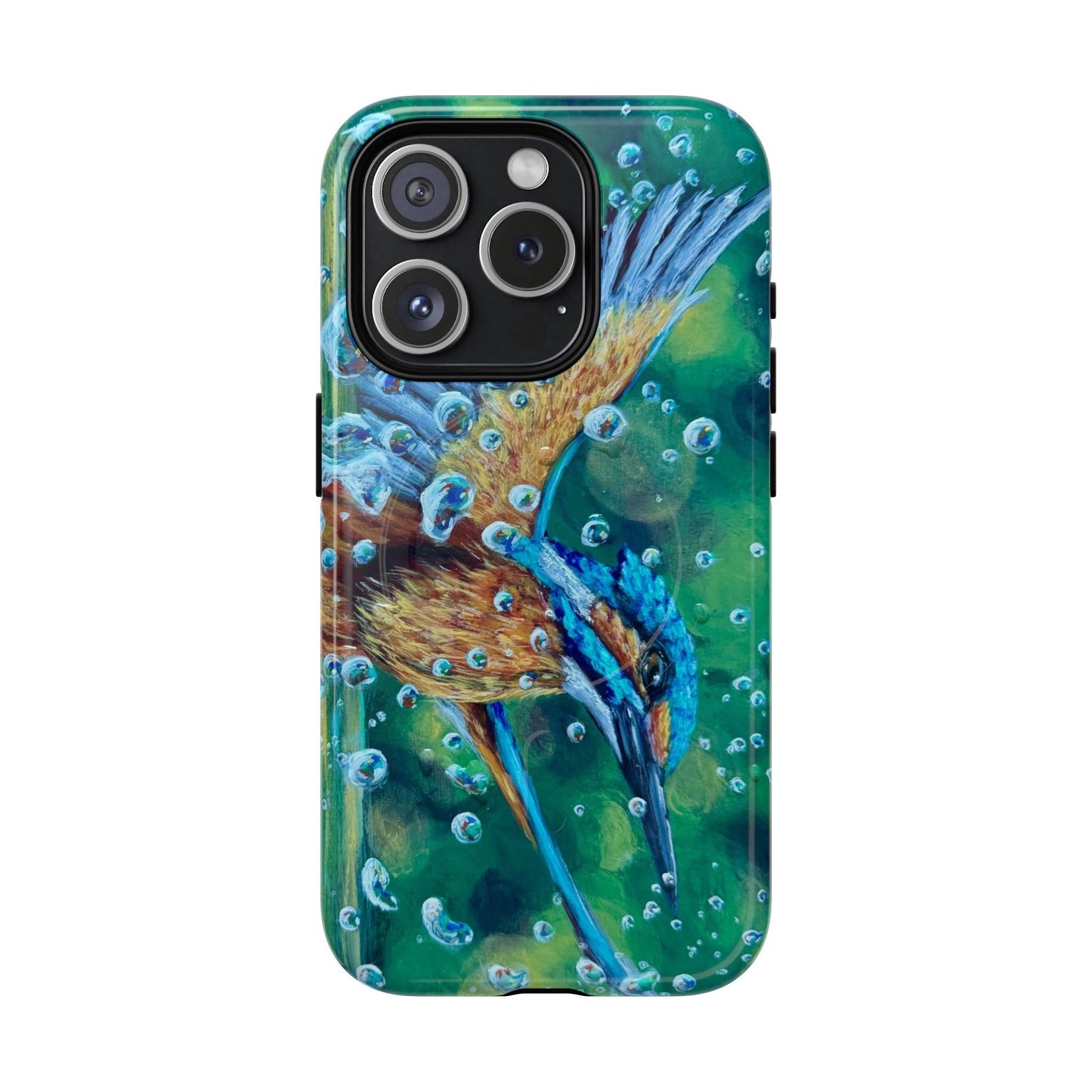 "Falling Up" Kingfisher iPhone Case Multiple Sizes — Tough Magnetic Protective iPhone Cover