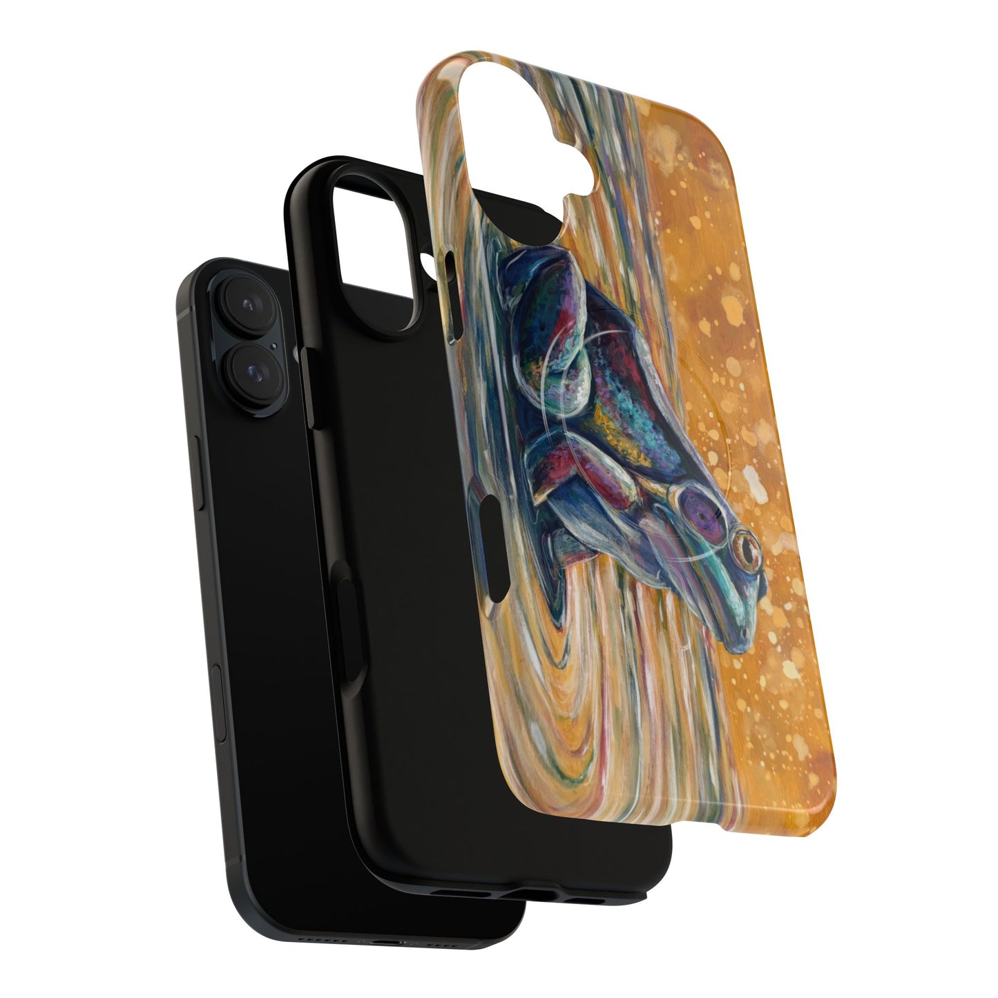 "Make a Ripple" iPhone Case - Colorful Frog Art Magnetic Tough Case