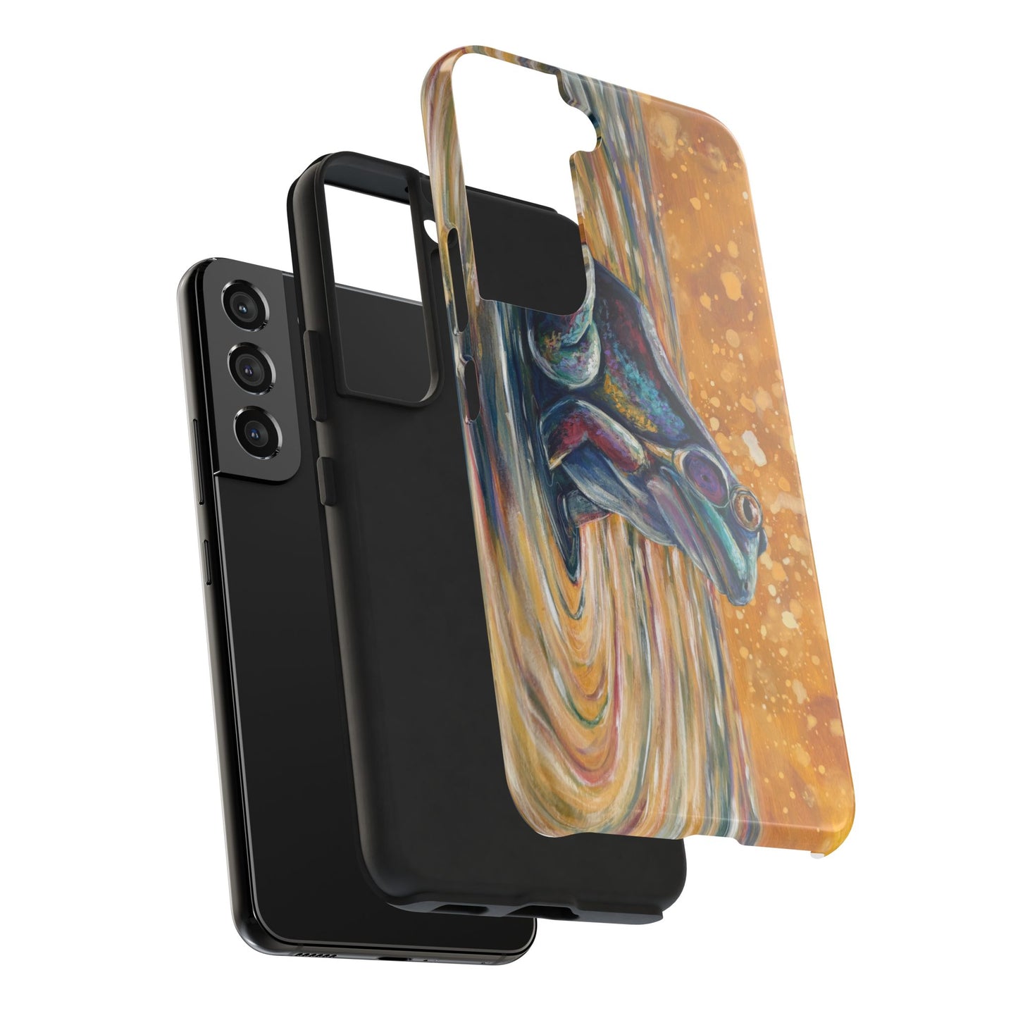 "Make a Ripple" Tough Samsung Galaxy Phone Case — Colorful Frog Art Protective Cover