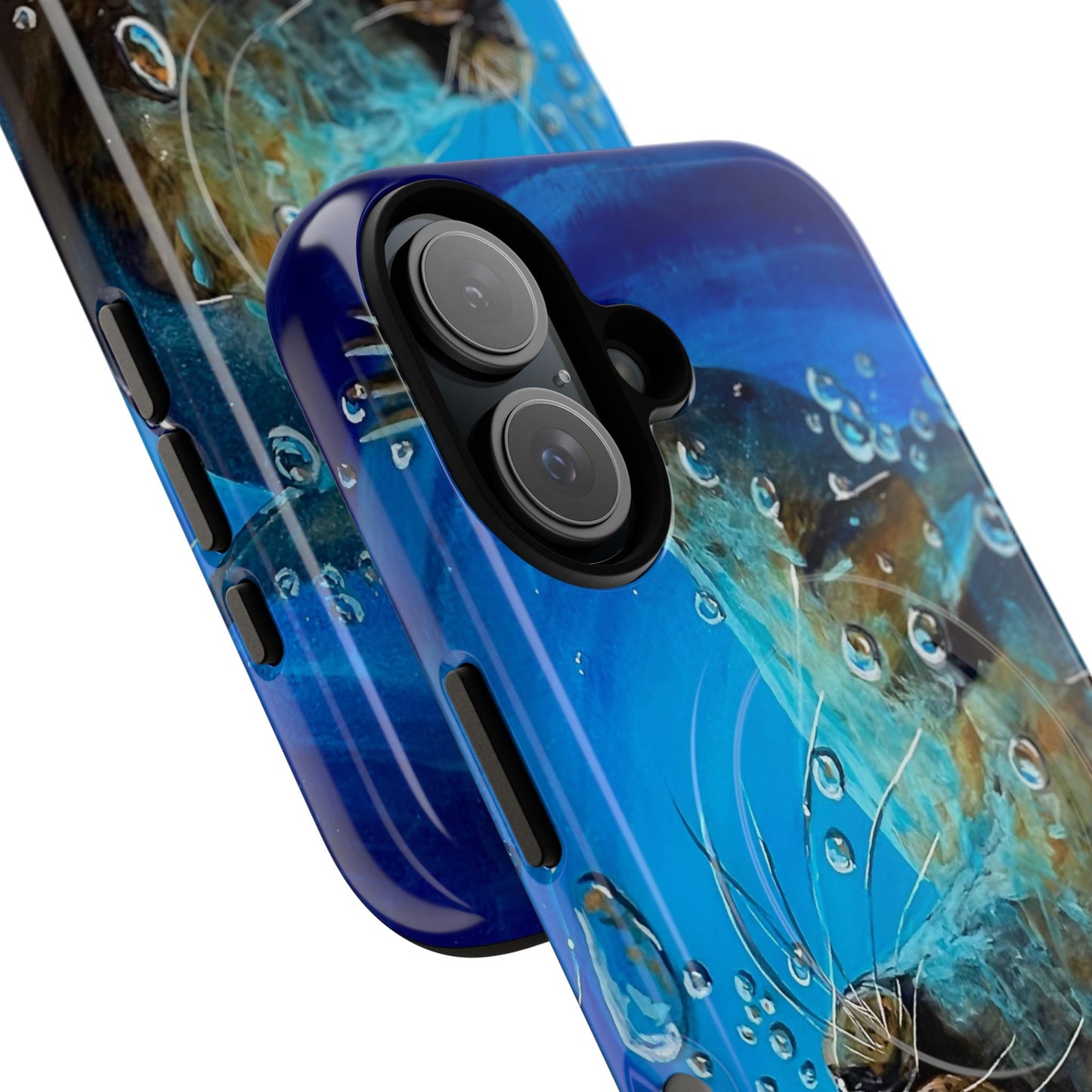 "Arthur" Sea Lion with Bubbles Tough Magnetic iPhone Case — Many sizes