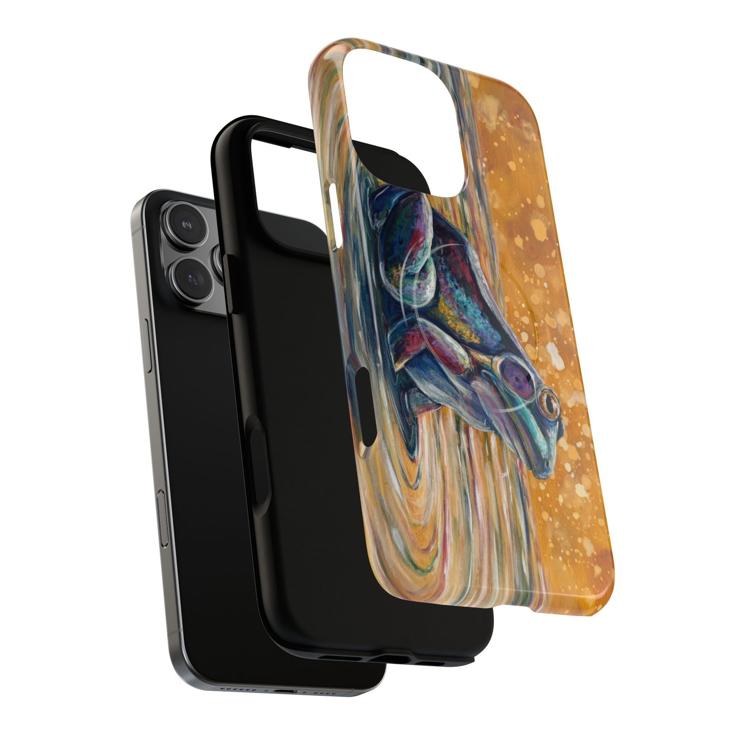 "Make a Ripple" iPhone Case - Colorful Frog Art Magnetic Tough Case