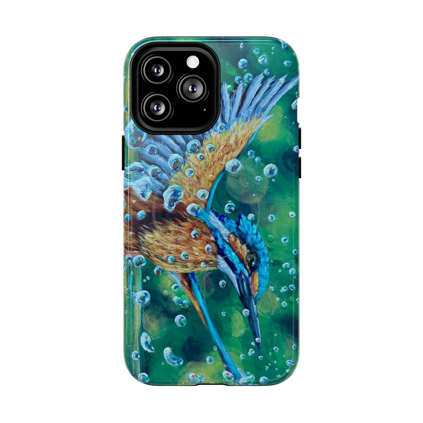 "Falling Up" Kingfisher iPhone Case Multiple Sizes — Tough Magnetic Protective iPhone Cover