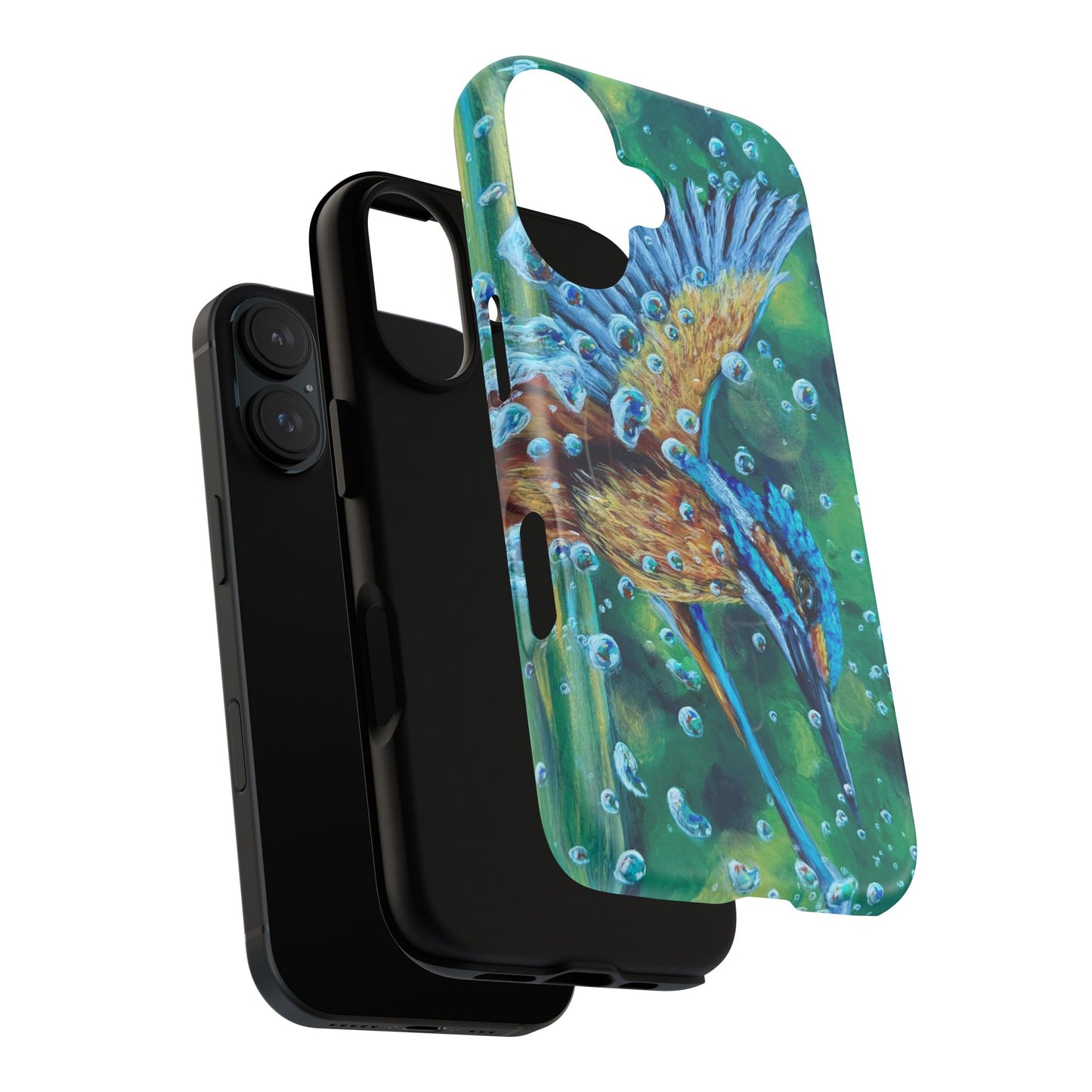 "Falling Up" Kingfisher iPhone Case Multiple Sizes — Tough Magnetic Protective iPhone Cover