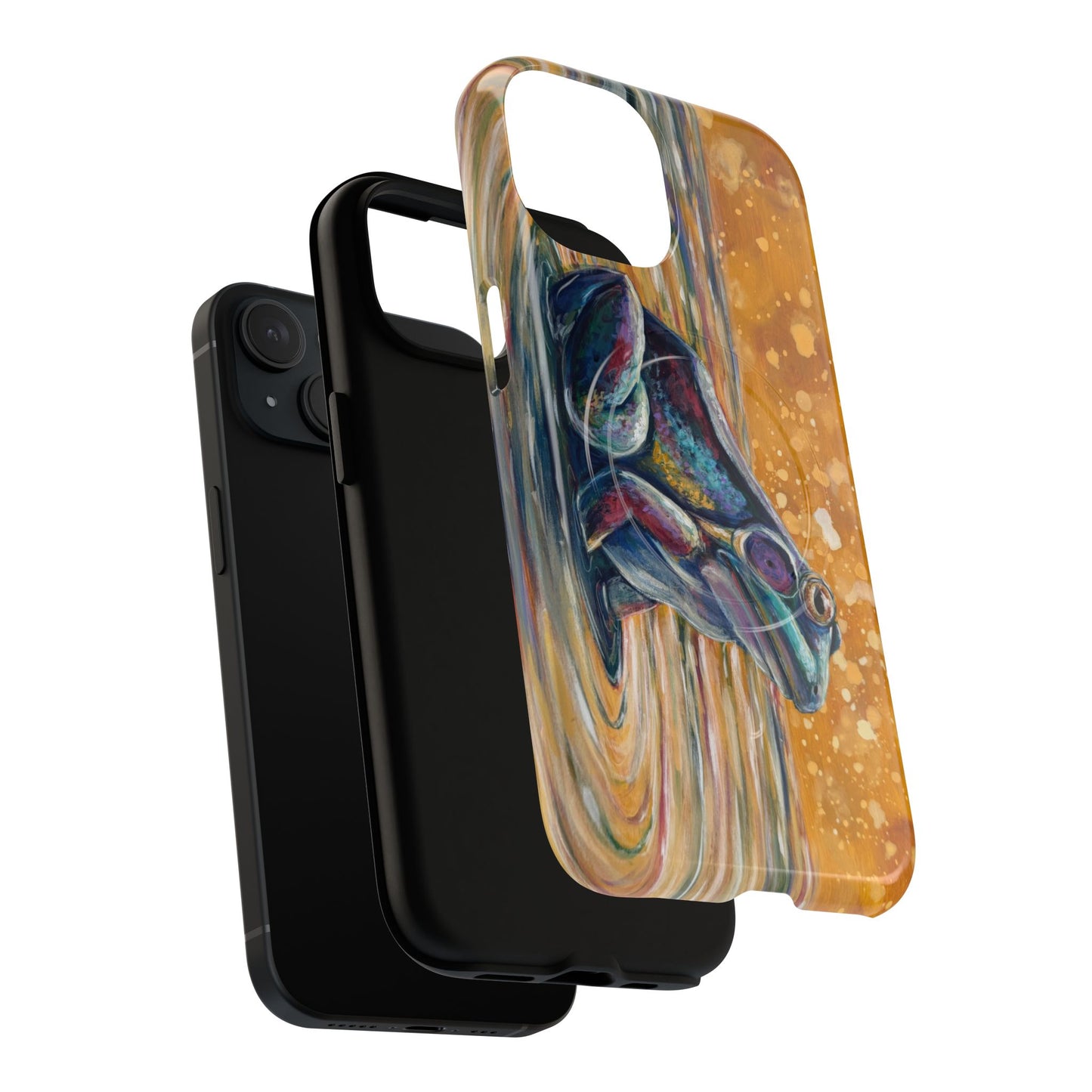 "Make a Ripple" iPhone Case - Colorful Frog Art Magnetic Tough Case