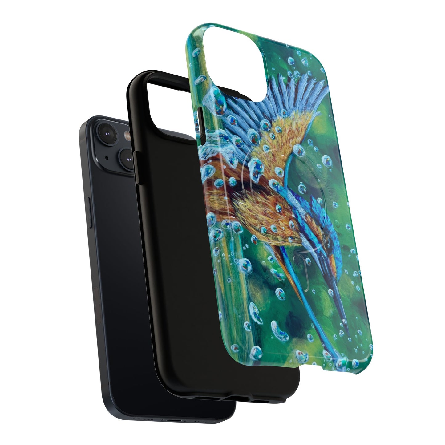 "Falling Up" Kingfisher iPhone Case Multiple Sizes — Tough Magnetic Protective iPhone Cover