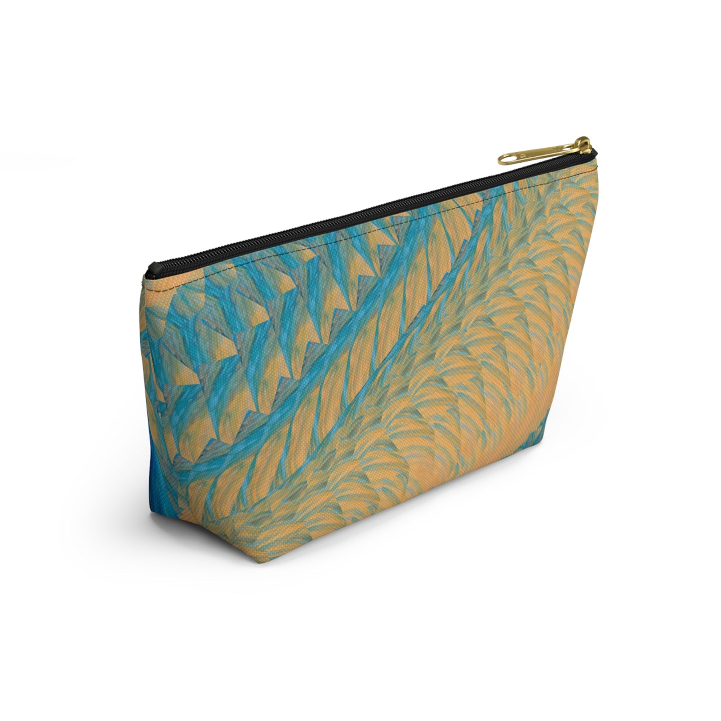 "Through Gilded Tides" Sea Lion Accessory Pouch — Whimsical Sea Creature Makeup Bag