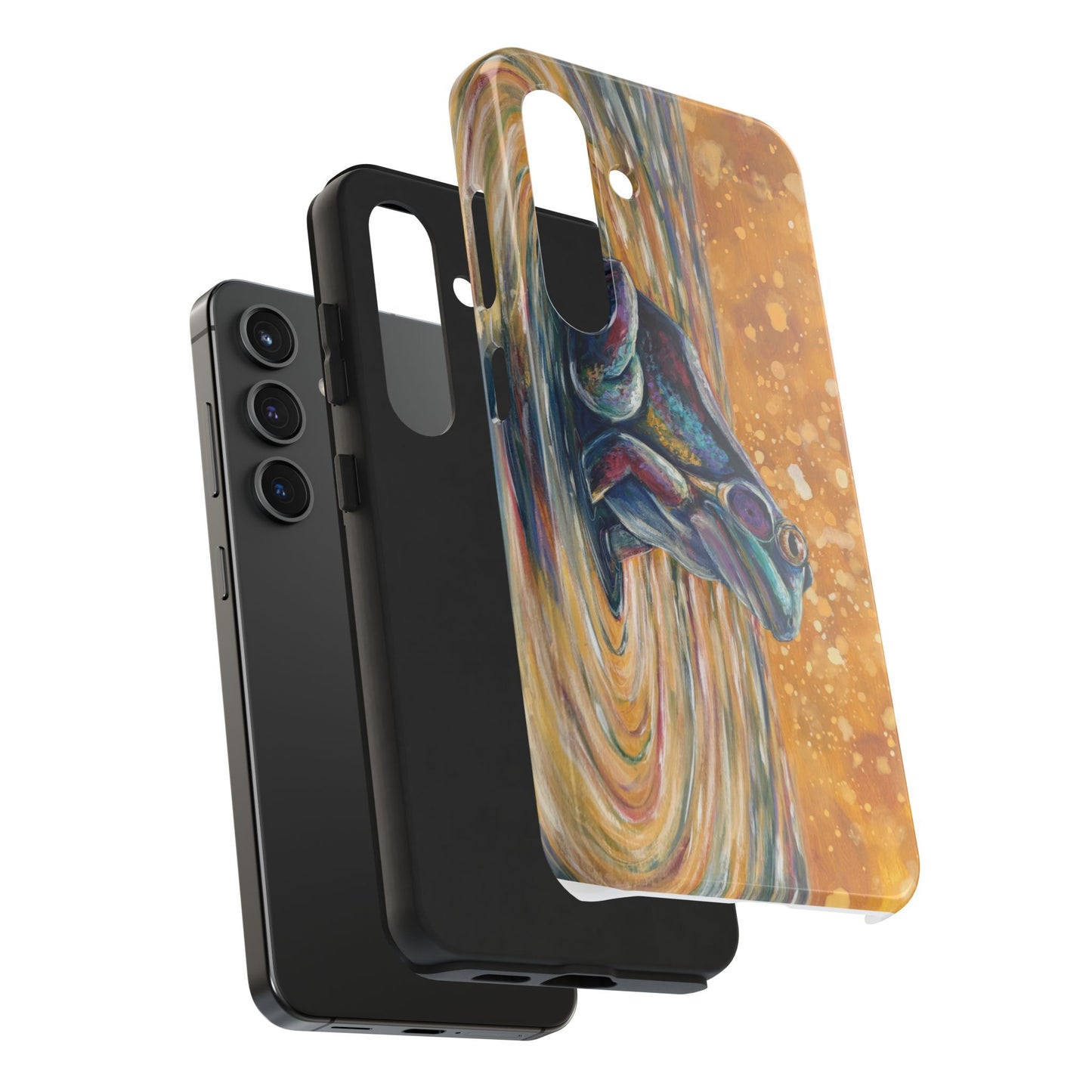 "Make a Ripple" Tough Samsung Galaxy Phone Case — Colorful Frog Art Protective Cover