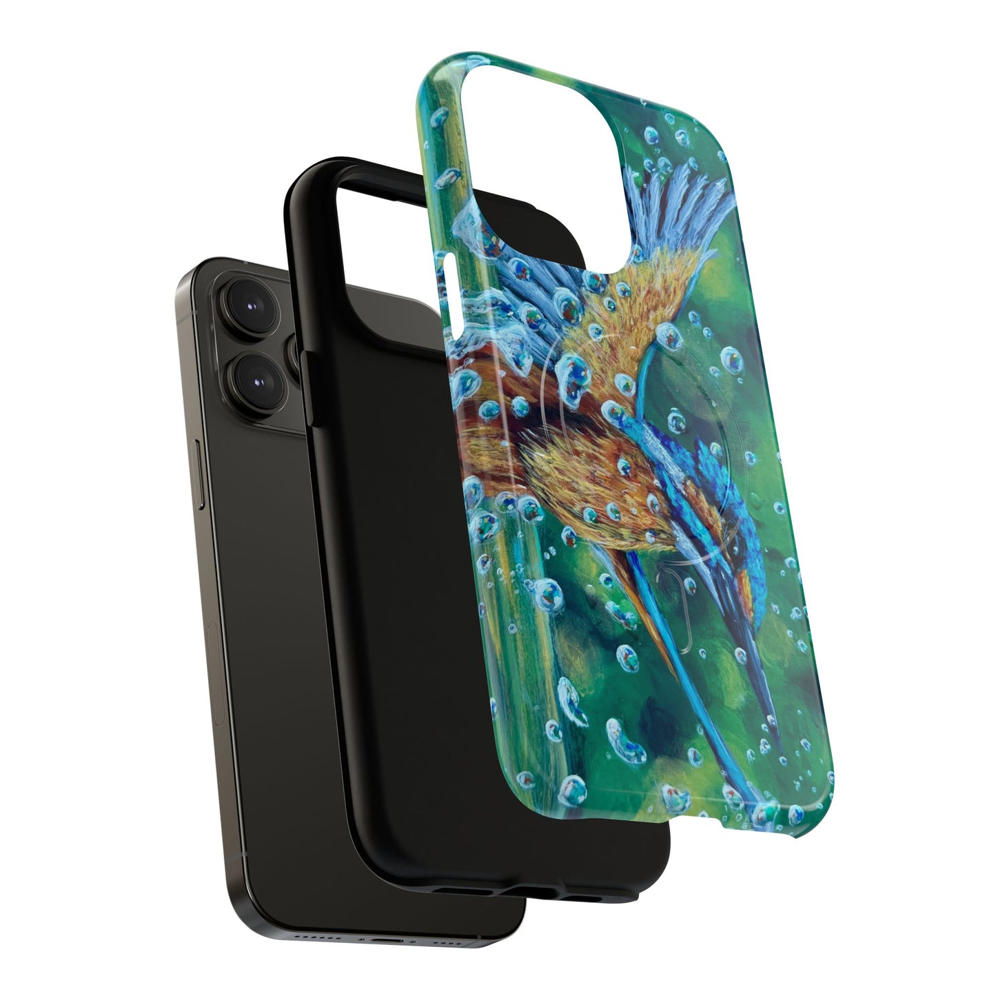 "Falling Up" Kingfisher iPhone Case Multiple Sizes — Tough Magnetic Protective iPhone Cover