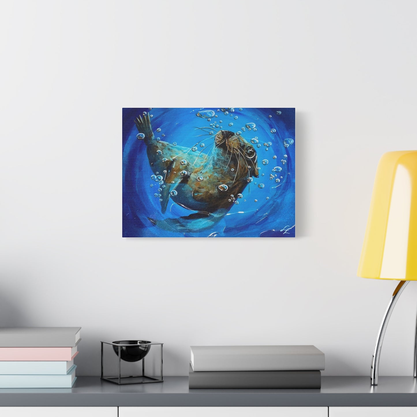 "Arthur" Playful Sea Lion Canvas | Matte Stretched Wall Art