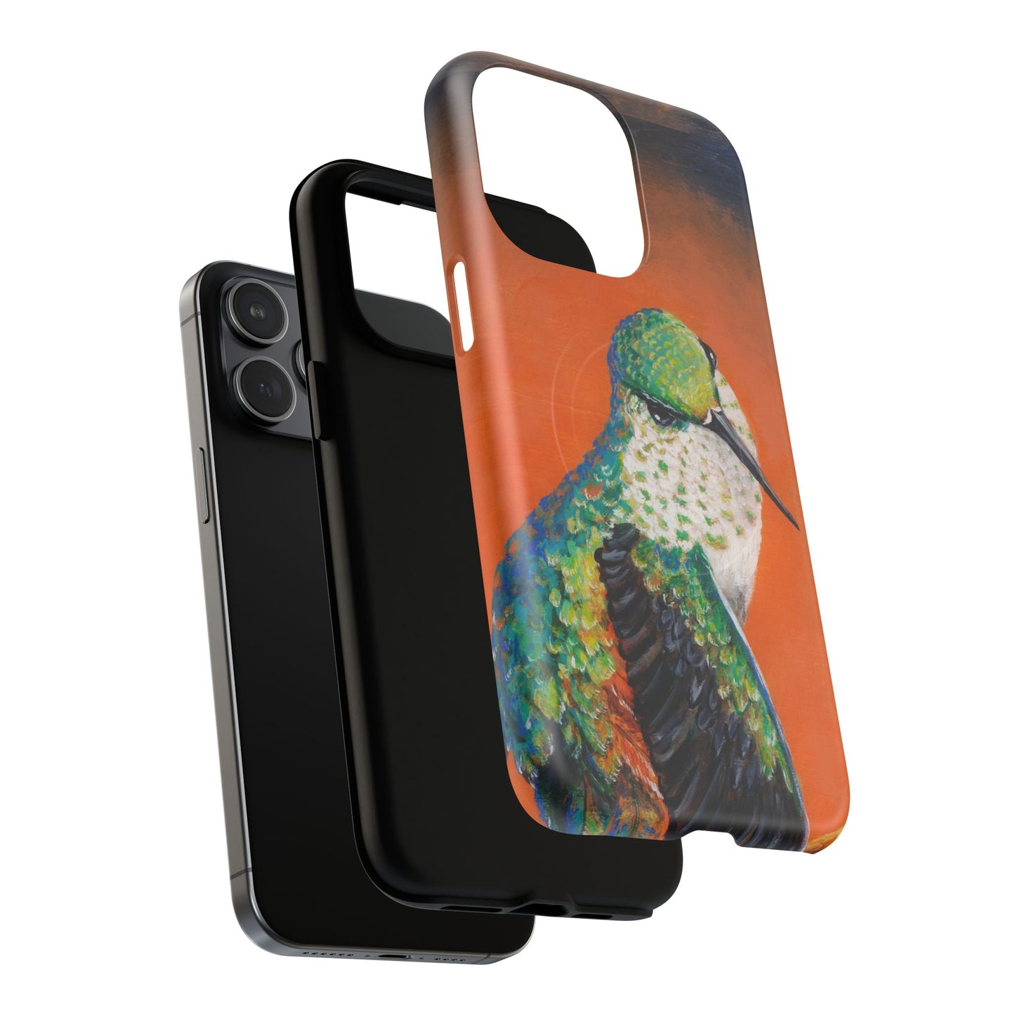 "Hummingbird Ballet" Tough Magnetic iPhone Case Multiple Sizes