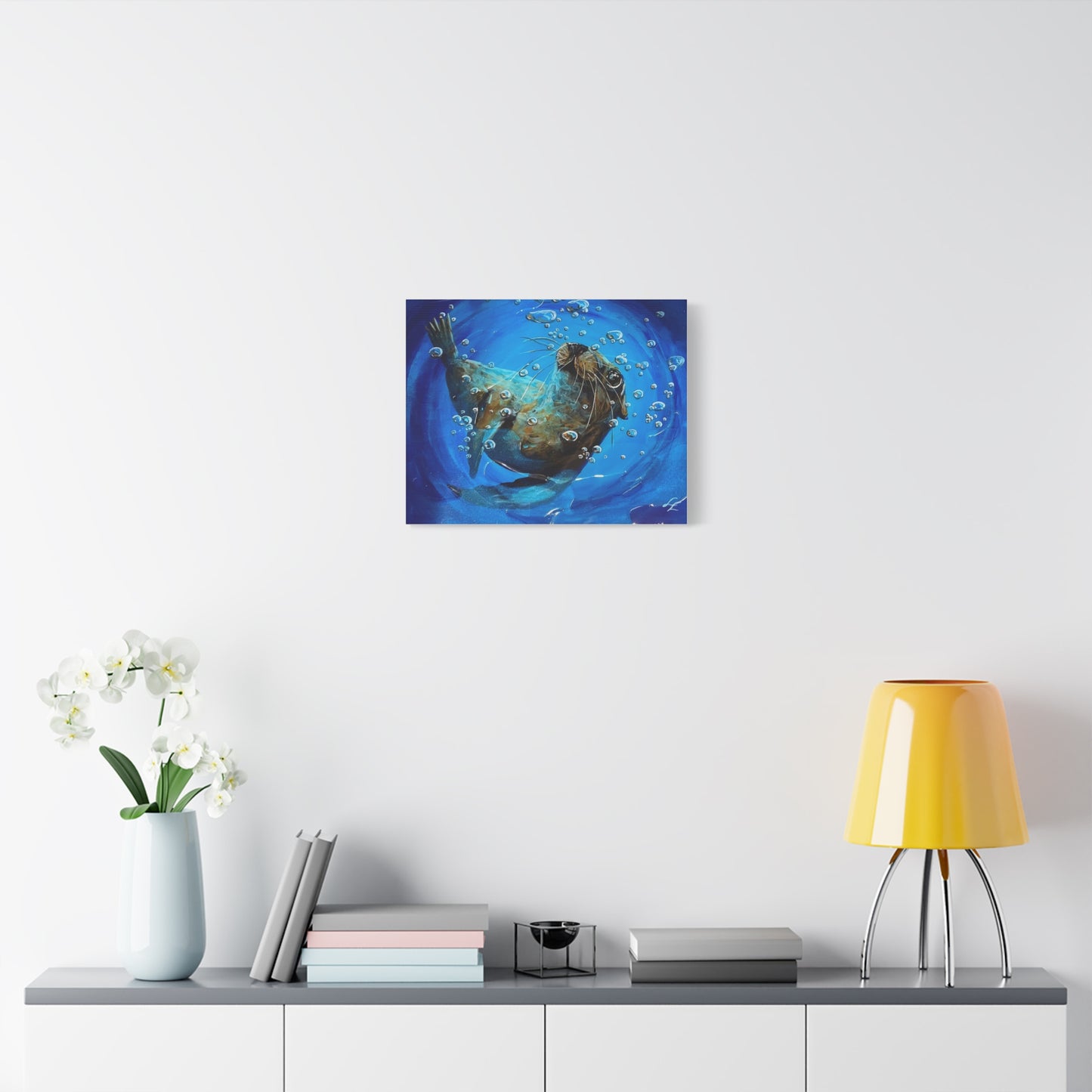 "Arthur" Playful Sea Lion Canvas | Matte Stretched Wall Art