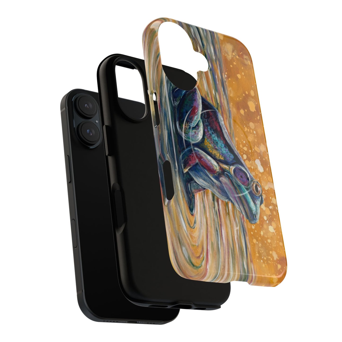 "Make a Ripple" iPhone Case - Colorful Frog Art Magnetic Tough Case