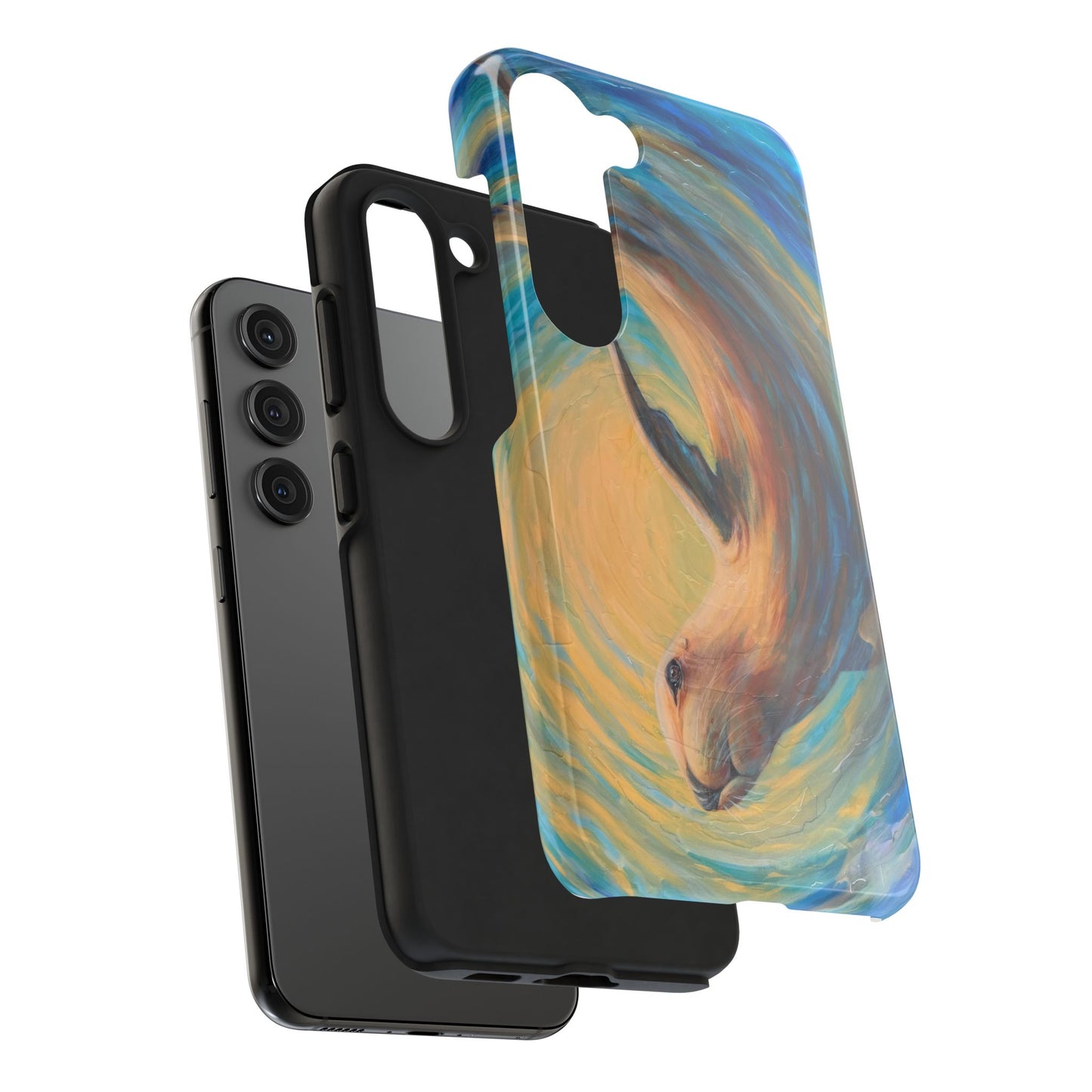 "Through Gilded Tides" Tough Galaxy Samsung Phone Cases Multiple Sizes