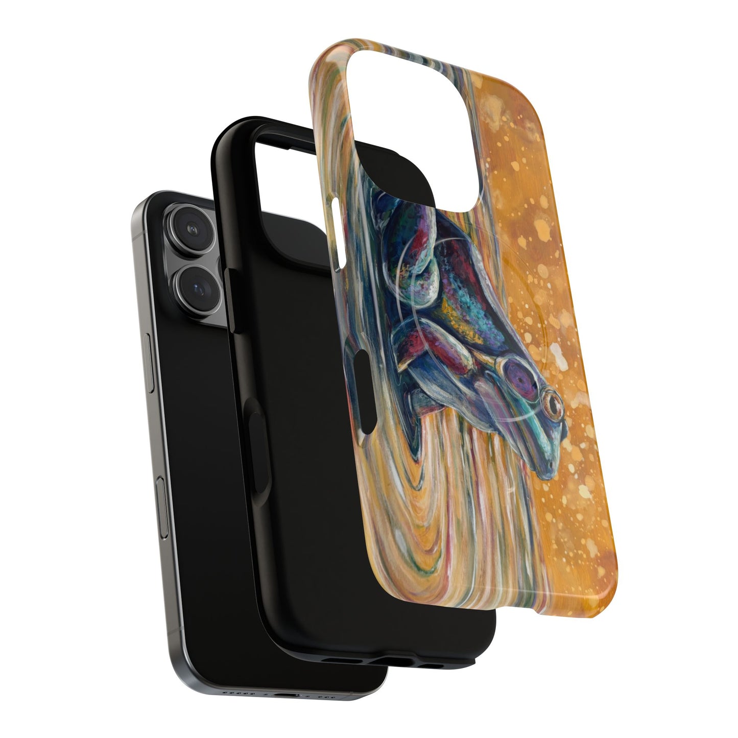 "Make a Ripple" iPhone Case - Colorful Frog Art Magnetic Tough Case