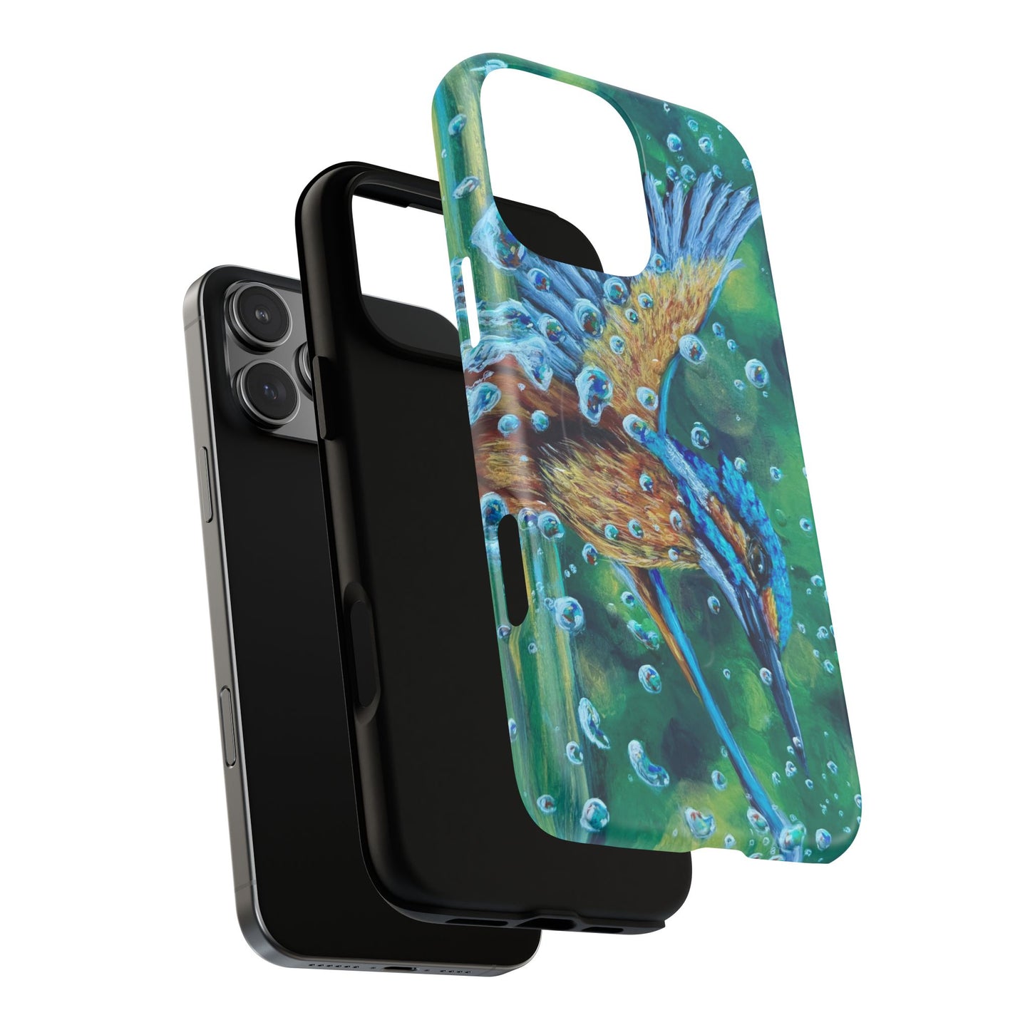 "Falling Up" Kingfisher iPhone Case Multiple Sizes — Tough Magnetic Protective iPhone Cover